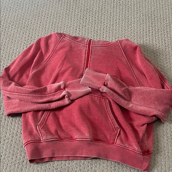 Red Half-Zip Hoodie - Picture 2 of 3